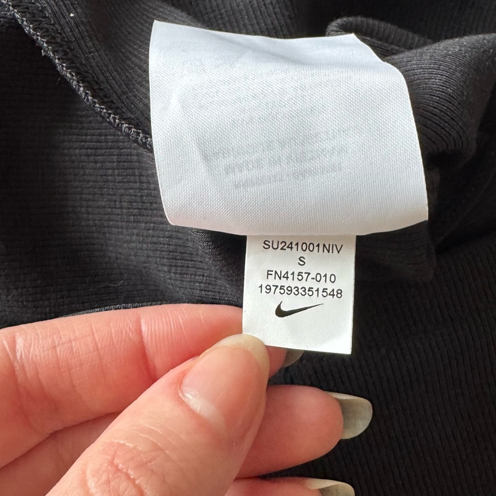 Nike Sportswear Chill Knit Women's Tight Mini-Rib Tank Dress in Black - Picture 8 of 15